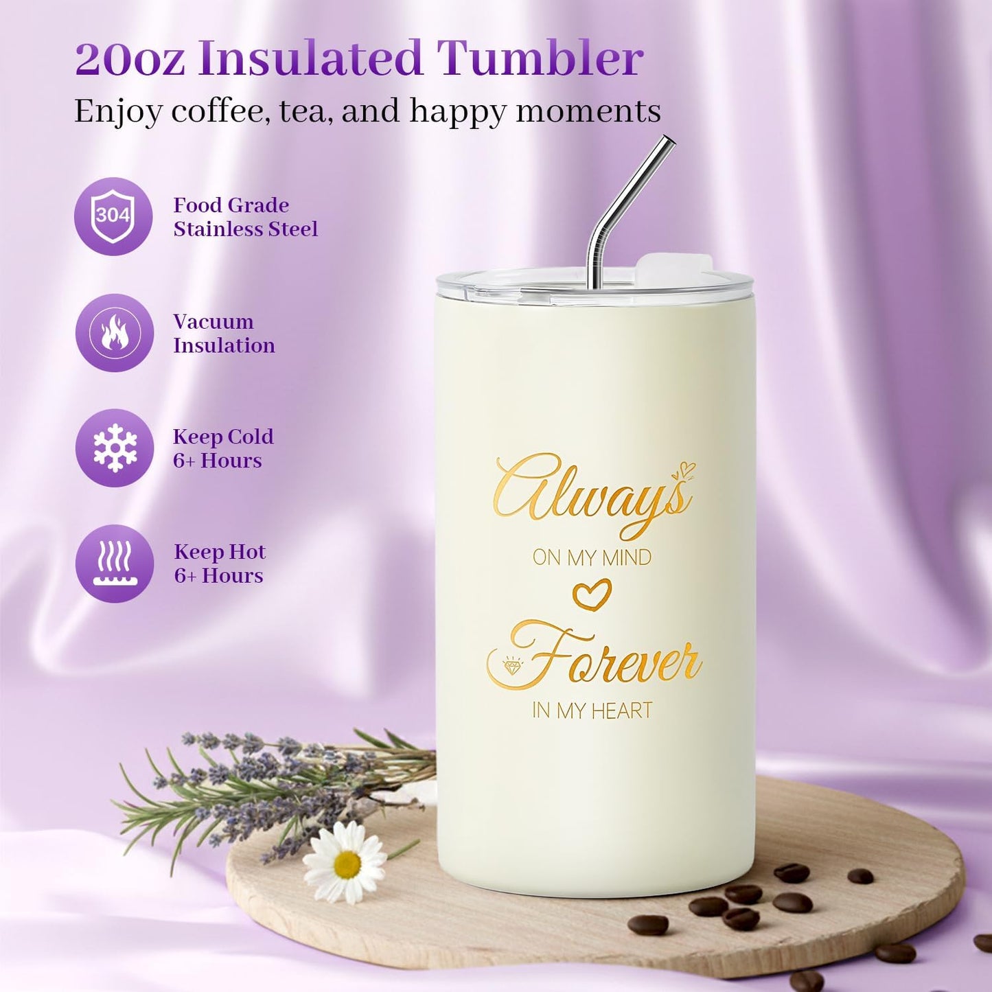 EVERMOW  Purple Mothers Day Gifts , Relaxing Spa Gift Baskets, Thinking of You Gifts for Mom, Wife, Sister, Best Friend
